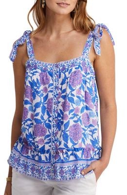 vineyard vines Hydrangea Print Tank in Hydrangea - White