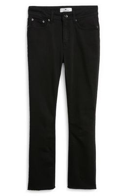 vineyard vines Jamie High Waist Raw Hem Kick Flare Jeans in Jet Black