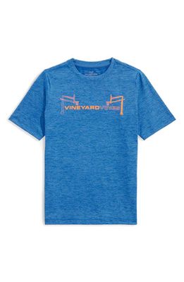 vineyard vines Kids' Basketball Hoop Graphic T-Shirt in Hull Blue