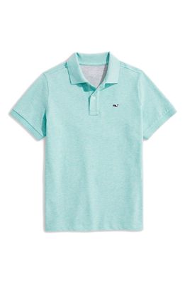 vineyard vines Kids' Edgartown Pique Performance Polo in Antigua Green