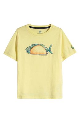 vineyard vines Kids' Fish Taco Dunes Graphic T-Shirt in Goldenrod Heather