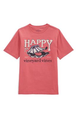 vineyard vines Kids' Happy as a Clam Graphic T-Shirt in Sailors Red