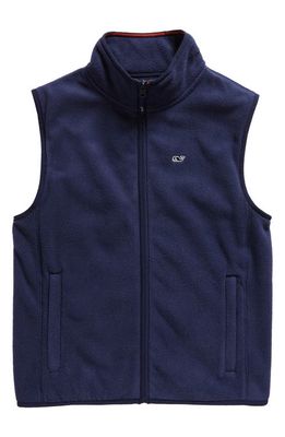 vineyard vines Kids' Harbor Fleece Vest in Nautical Navy