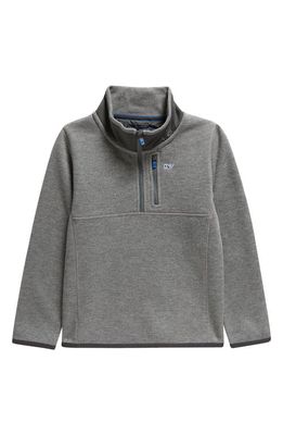 vineyard vines Kids' Mountain Quarter Zip Fleece Pullover in Ultimate Gray