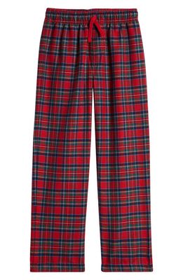 vineyard vines Kids' Plaid Flannel Lounge Pants in Red Velvet 2