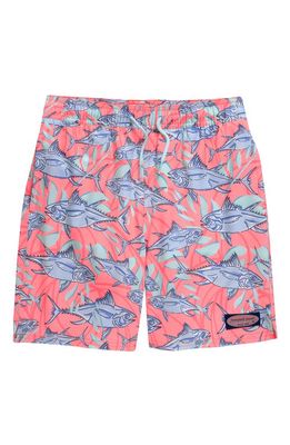 vineyard vines Kids' Print Swim Trunks in A468 Fish