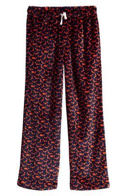 vineyard vines Kids' Snow Whale Fleece Lounge Pants in Bat Whale-Naut Navy