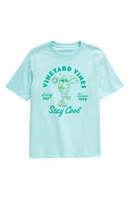 vineyard vines Kids' Stay Cool Cotton Graphic T-Shirt in Island Paradise