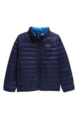 vineyard vines Kids' Water Repellent Packable Puffer Jacket in 480 Nautic