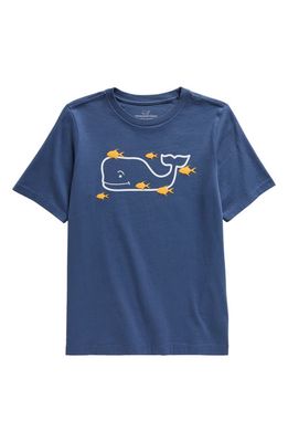 vineyard vines Kids' Whale Fish Logo T-Shirt in Moonshine