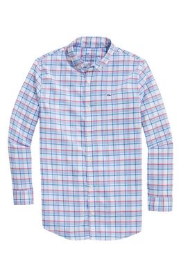 vineyard vines On-the-Go Plaid Button-Down Shirt in Sailors Red
