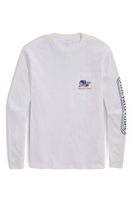 vineyard vines Pond Hockey Long Sleeve Cotton Graphic T-Shirt in White Cap