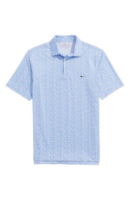 vineyard vines Sankaty Performance Polo in Bluff Fish White Cap