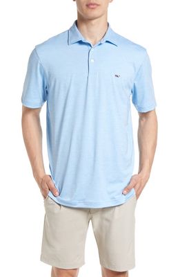 vineyard vines St. Jean Stripe Sankaty Performance Polo in Ocean Breeze Tejeda