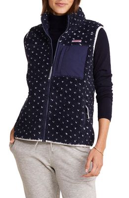 vineyard vines SuperShep High Pile Fleece Vest in Nautical Navy