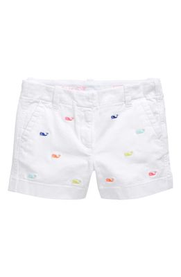 vineyard vines Whale Embroidery Everyday Shorts in White Cap