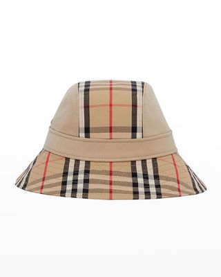 Vintage Check Gabardine Bucket Hat