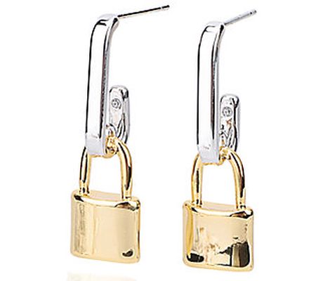 Vintage Havana Madelyn Two-Tone Padlock Earring s