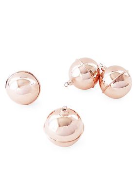 Vintage-Inspired 4-Piece Copper Ball Ornament Set
