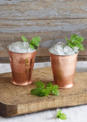 Vintage Inspired Copper Cocktail Tumblers, Set of 8