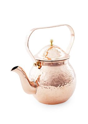Vintage-Inspired Copper Hand-Hammered Teapot