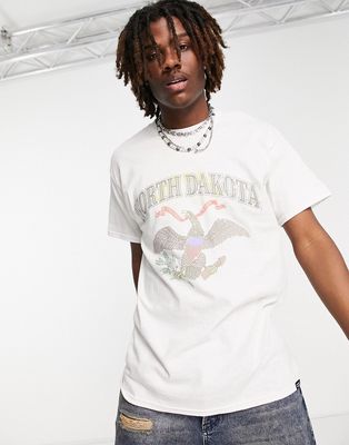 Vintage Supply north dakota collegiate T-shirt in white