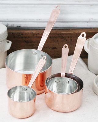 Vintaged-Inspired Copper Measuring Cup Set