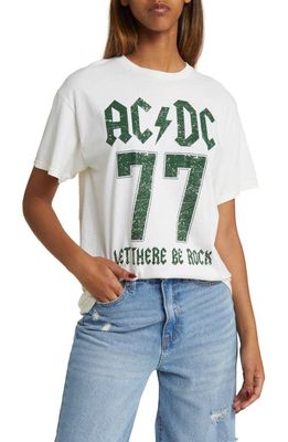 Vinyl Icons AC/DC '77 Cotton Graphic T-Shirt in Marshmallow