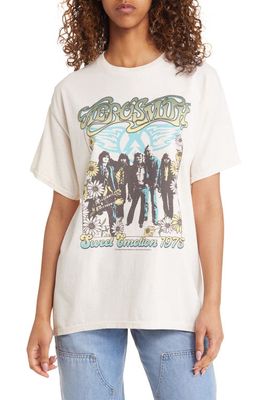 Vinyl Icons Aerosmith Sweet Emotion Graphic T-Shirt in Natural