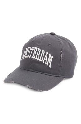 Vinyl Icons Amsterdam Cotton Twill Baseball Cap in Grey