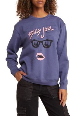 Vinyl Icons Billy Joel Fleece Graphic Sweatshirt in Blue