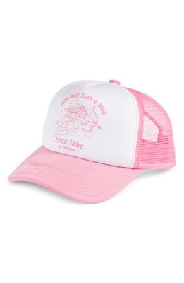 Vinyl Icons Cupid Trucker Hat in Pink