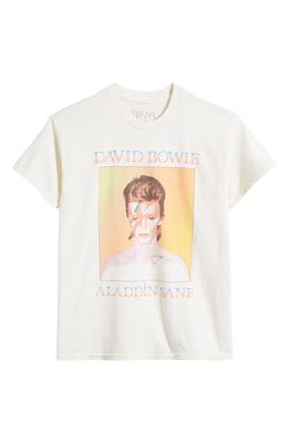 Vinyl Icons David Bowie Cotton Graphic T-Shirt in Marshmallow