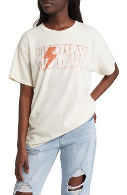 Vinyl Icons Howdy Embellished Cotton Graphic Tee in Marshmallow