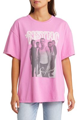 Vinyl Icons NSYNC Boyfriend Graphic T-Shirt in Pink