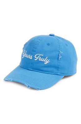 Vinyl Icons Yours Truly Cotton Twill Hat in Blue