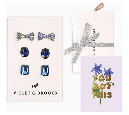 Violet & Brooks Bow Boxed Set of 3 Holiday Stud Earrings