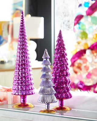 Violet Hue Christmas Trees, Set of 3