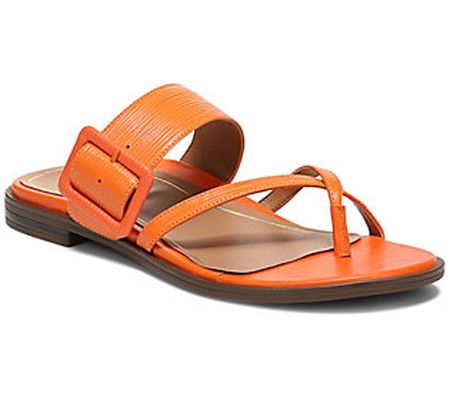 Vionic Adjustable Leather Slide Sandals - Julep