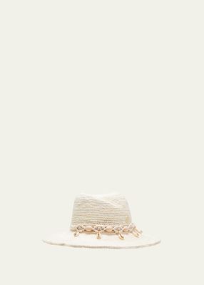 Virginie Macrame Belt Crochet Straw Fedora