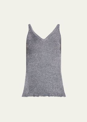 Viscose Metallic Rib Tank Top