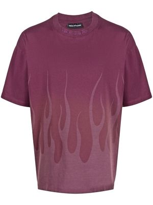 Vision Of Super embroidered-logo short-sleeve T-shirt - Purple