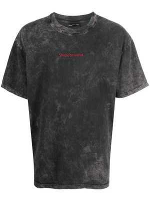 Vision Of Super embroidered-logo T-shirt - Grey