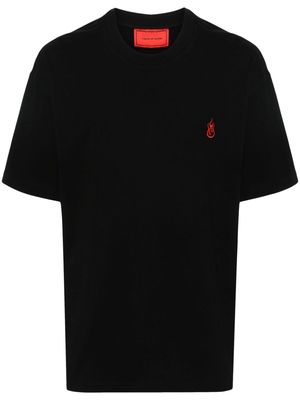Vision Of Super flame-embroidered T-shirt - Black