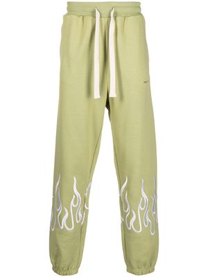 Vision Of Super flame-print cotton track pants - Green