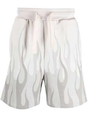 Vision Of Super flame-print jersey shorts - Neutrals