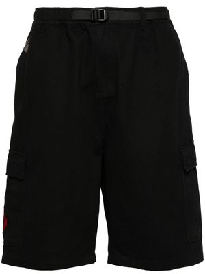 Vision Of Super Flames-patch twill cargo shorts - Black