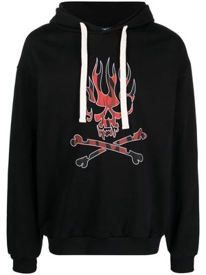 Vision Of Super Ghost Rider-print cotton hoodie - Black