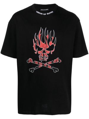 Vision Of Super Ghost Rider-print cotton T-shirt - Black