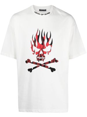 Vision Of Super Ghost Rider-print cotton T-shirt - White